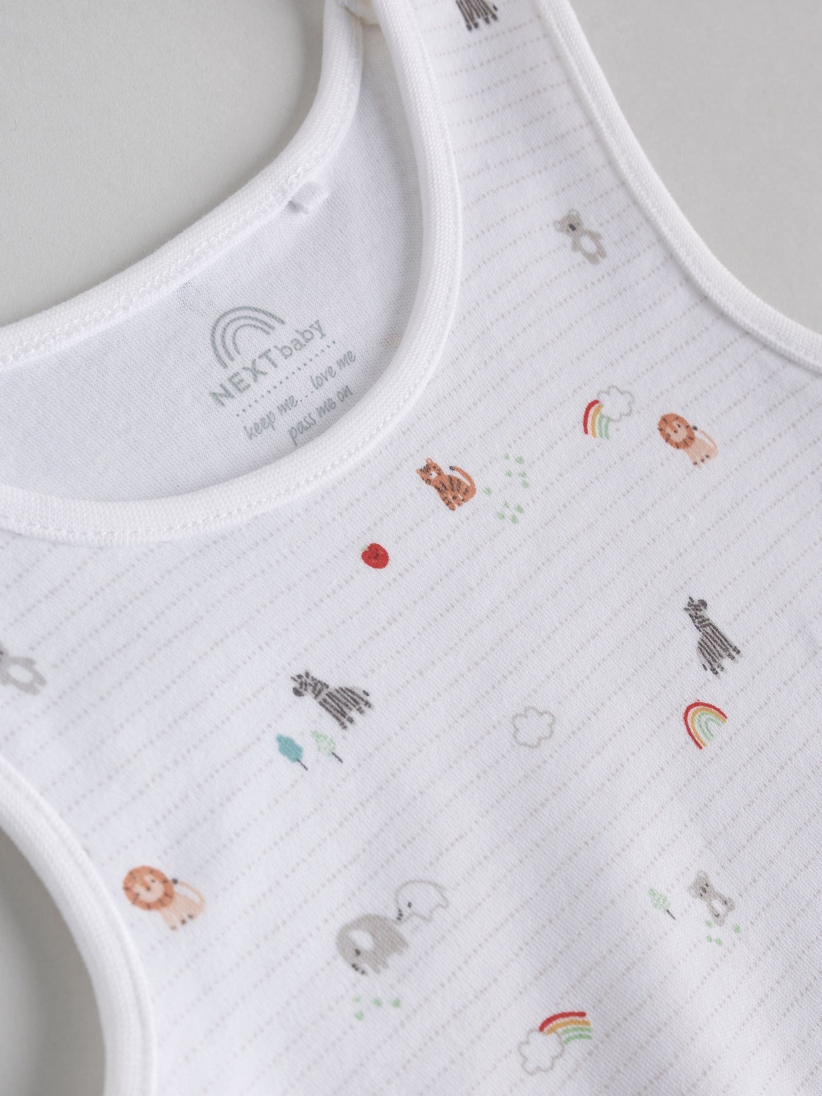 White 5 Pack Baby Vest Bodysuits