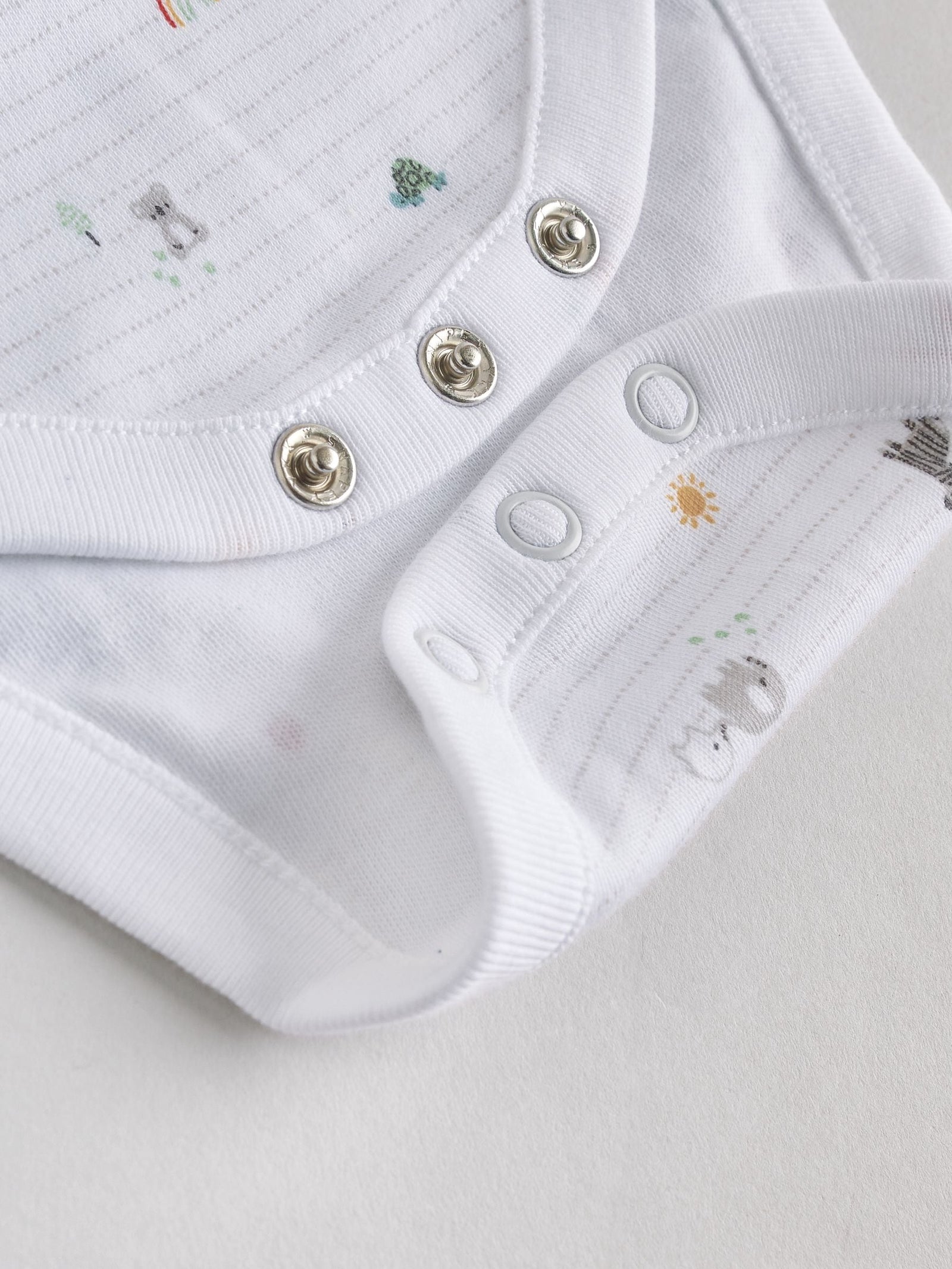 White 5 Pack Baby Vest Bodysuits