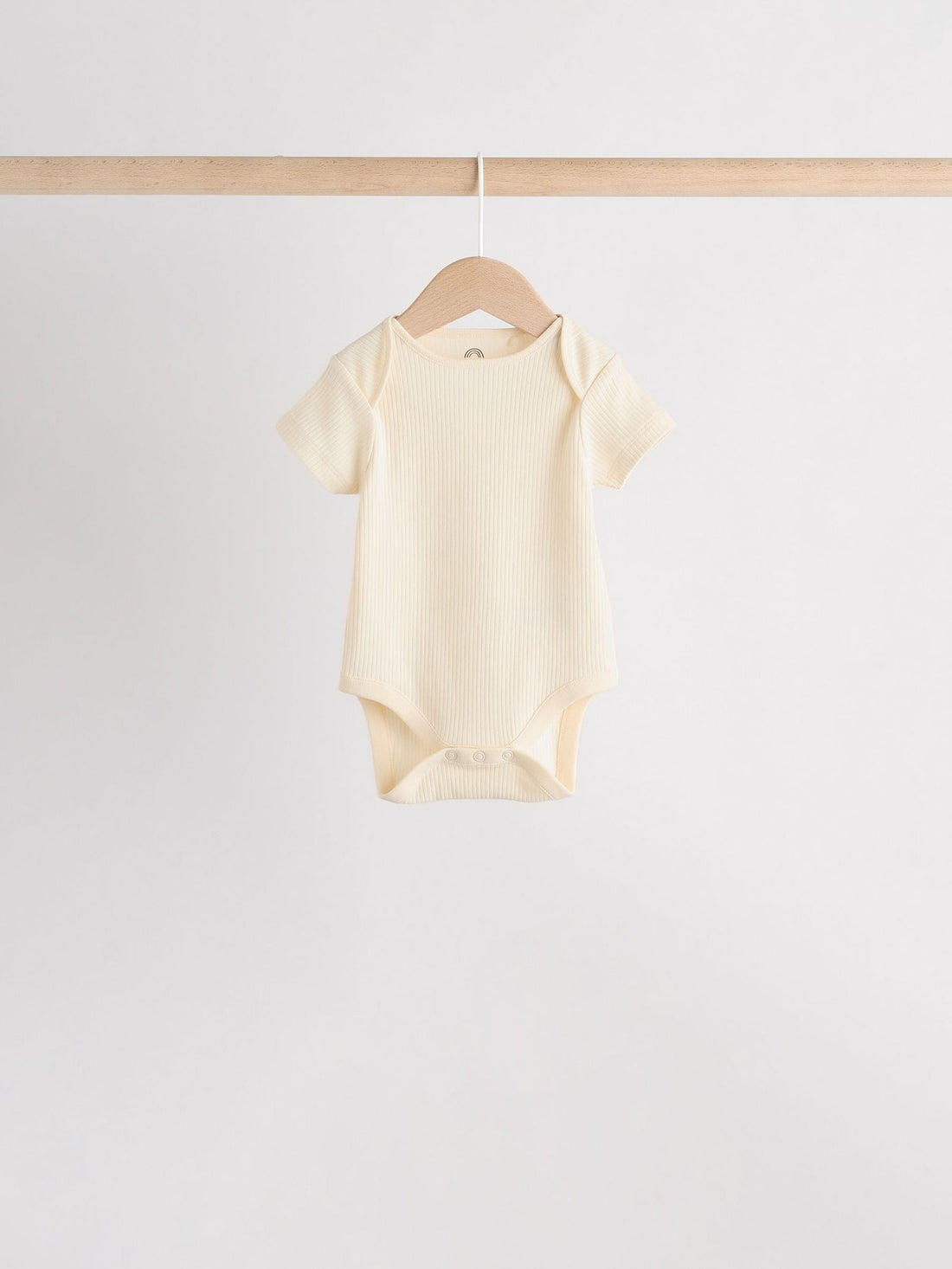 Cream Baby Short Sleeve Bodysuits 5 Pack