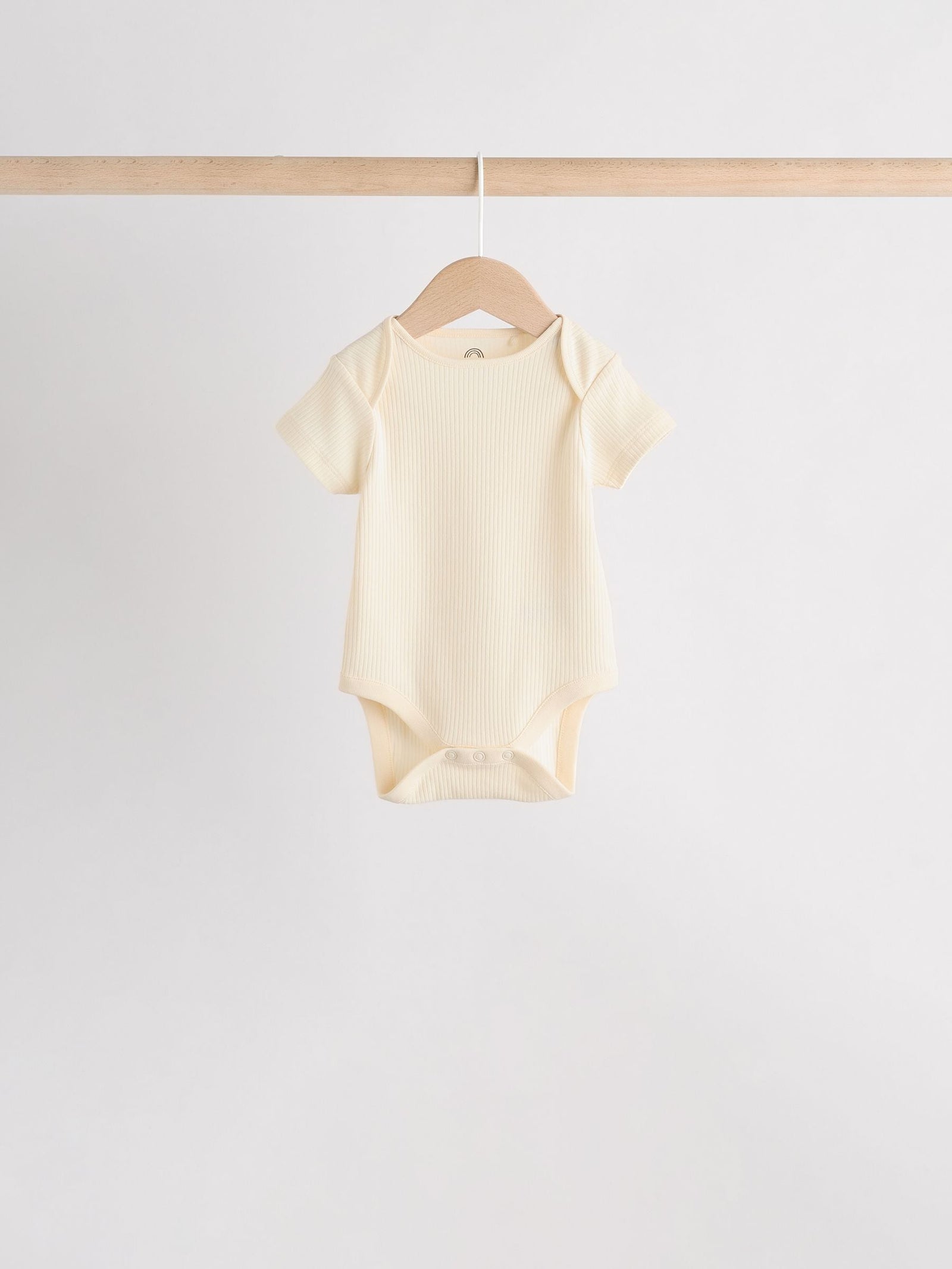 Cream Baby Short Sleeve Bodysuits 5 Pack