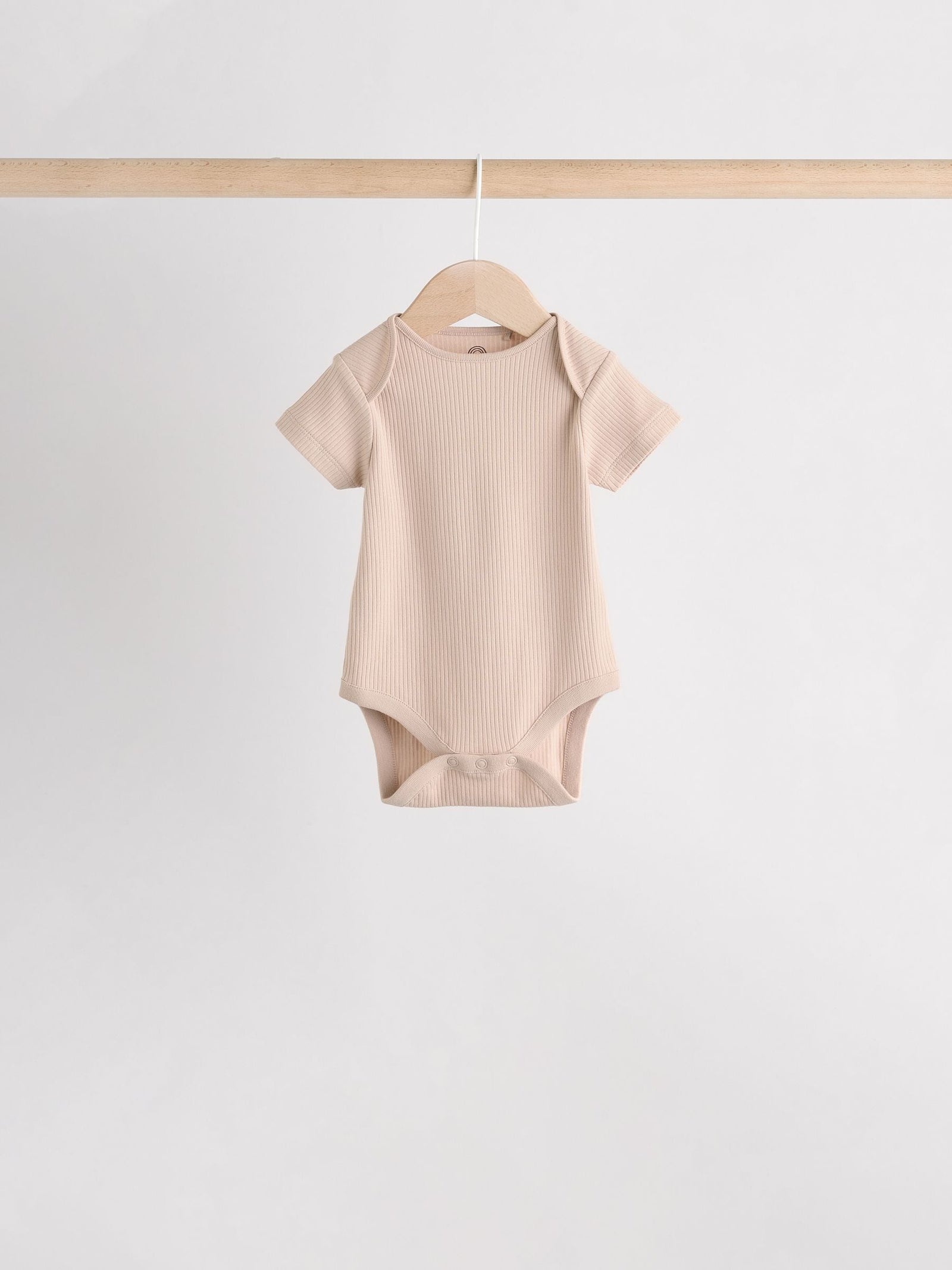 Cream Baby Short Sleeve Bodysuits 5 Pack