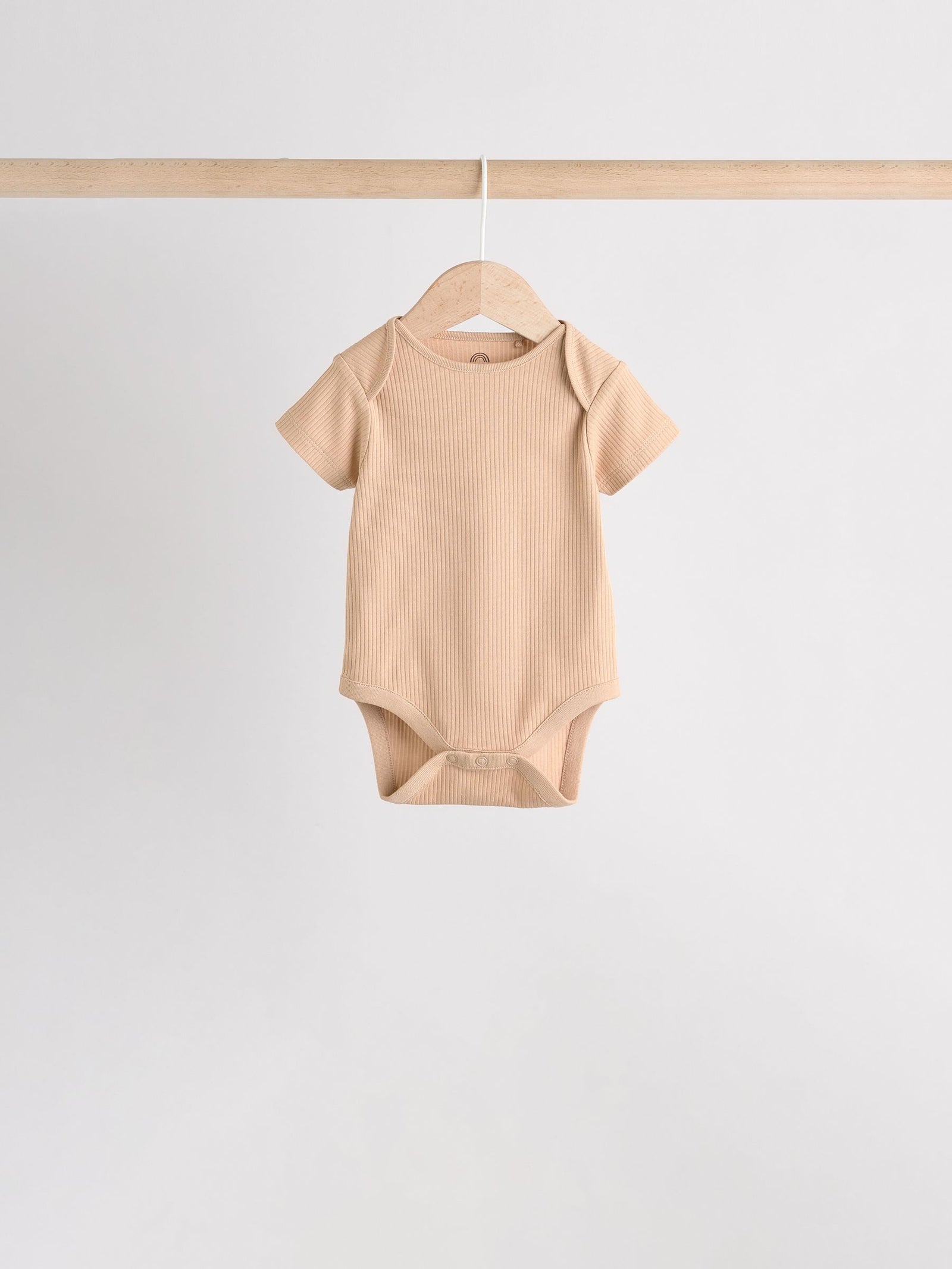 Cream Baby Short Sleeve Bodysuits 5 Pack
