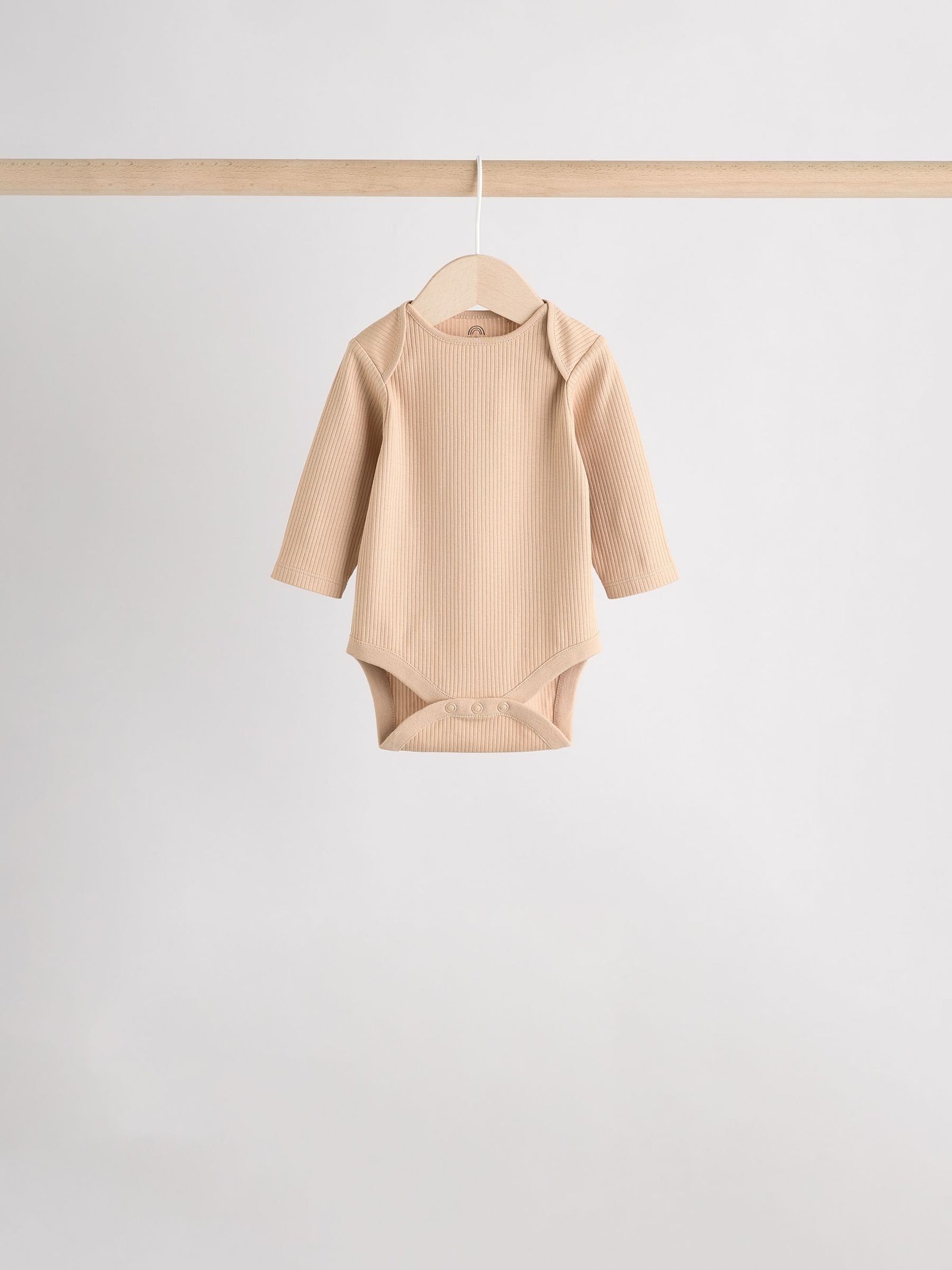 Cream Baby Long Sleeve Bodysuits 5 Pack