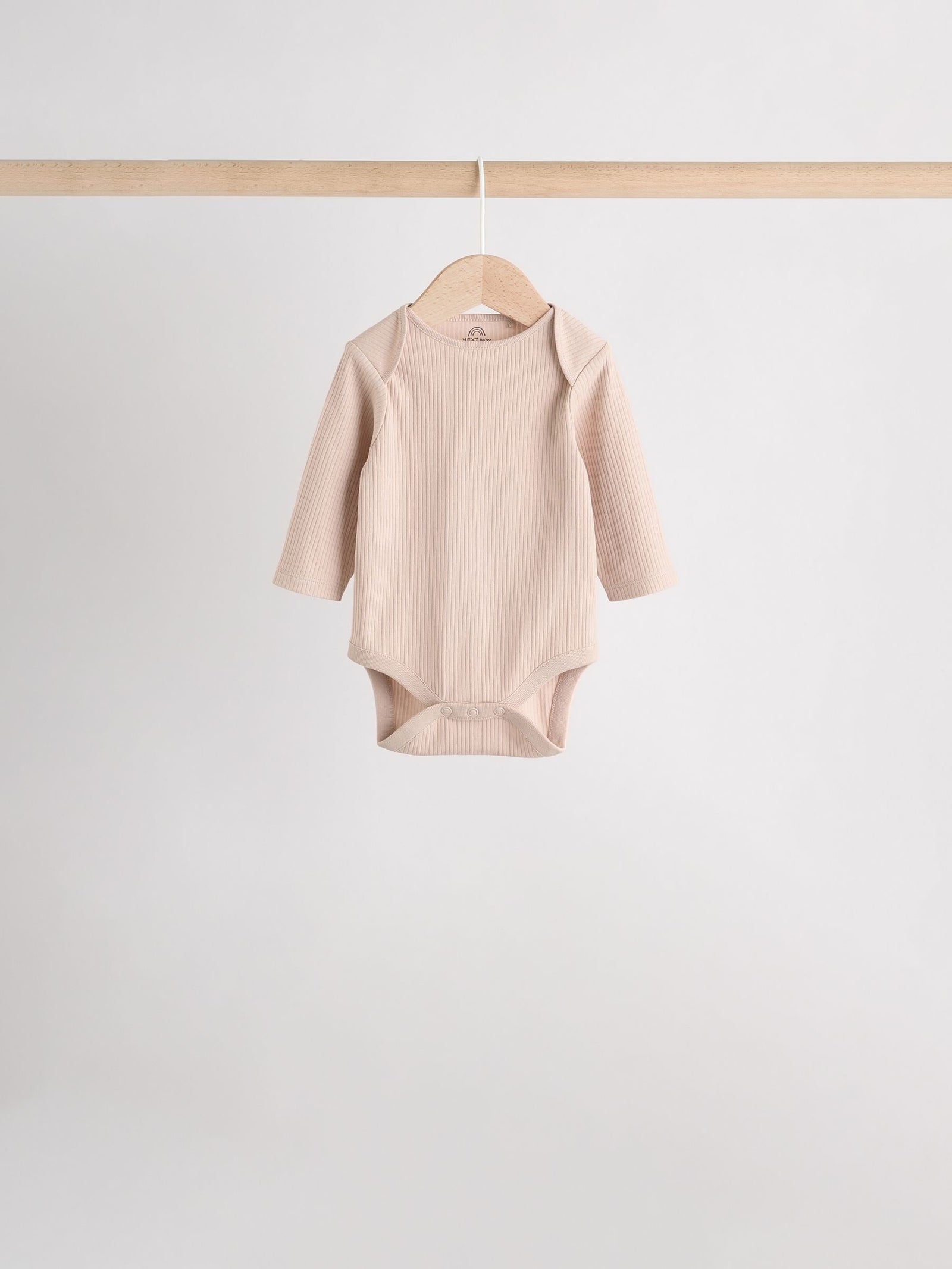 Cream Baby Long Sleeve Bodysuits 5 Pack