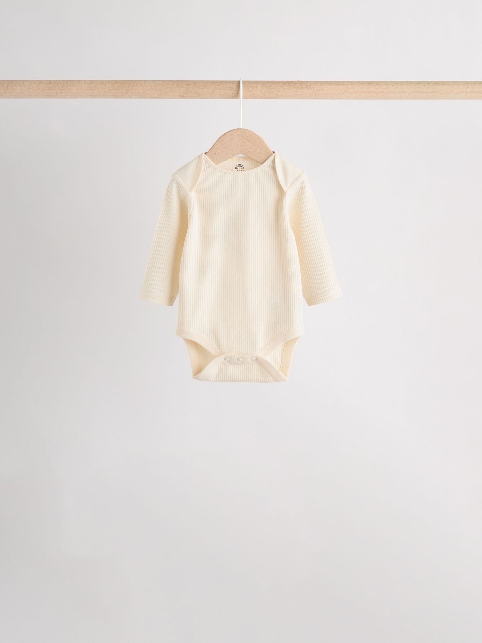 Cream Baby Long Sleeve Bodysuits 5 Pack