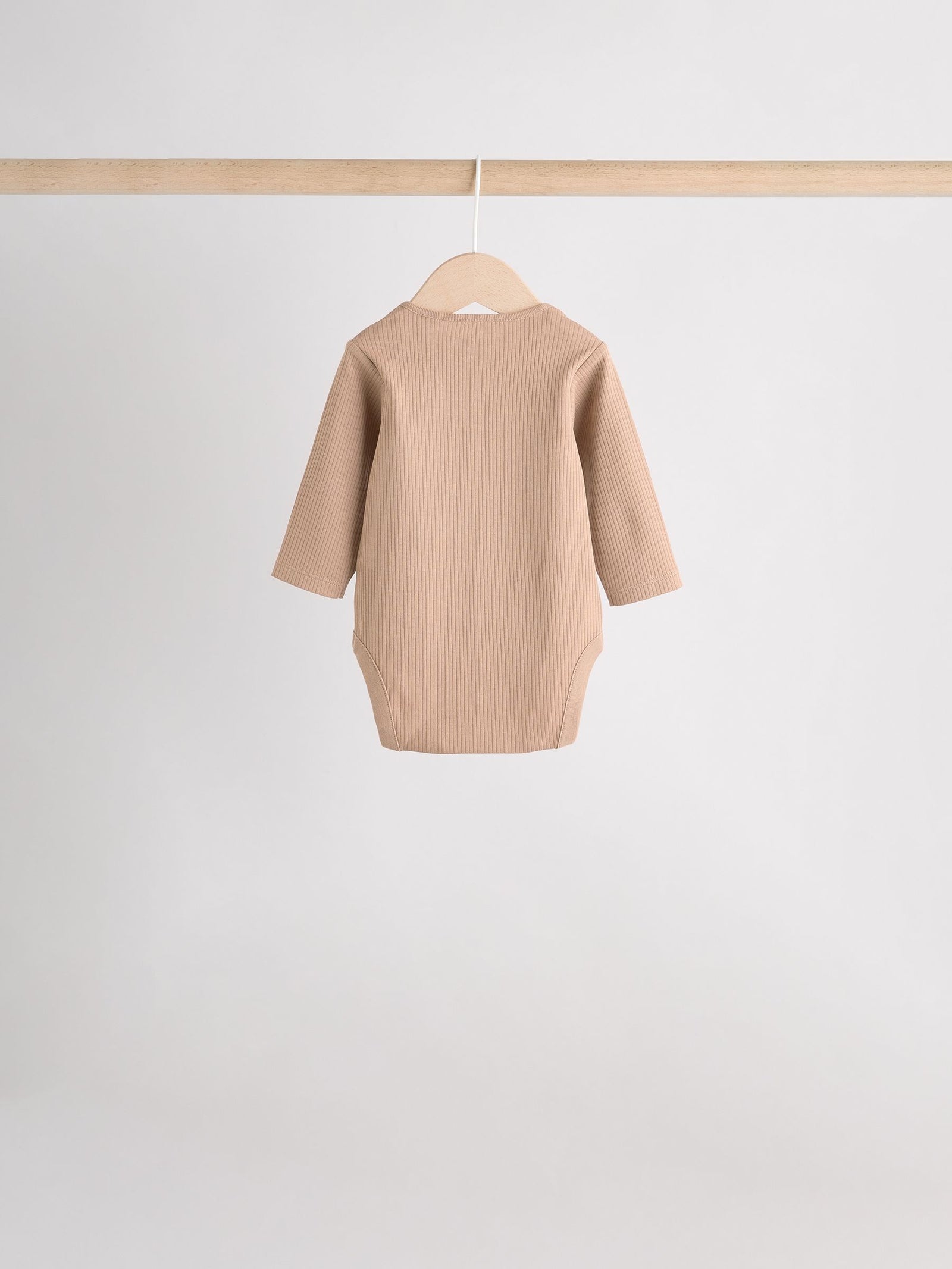 Cream Baby Long Sleeve Bodysuits 5 Pack