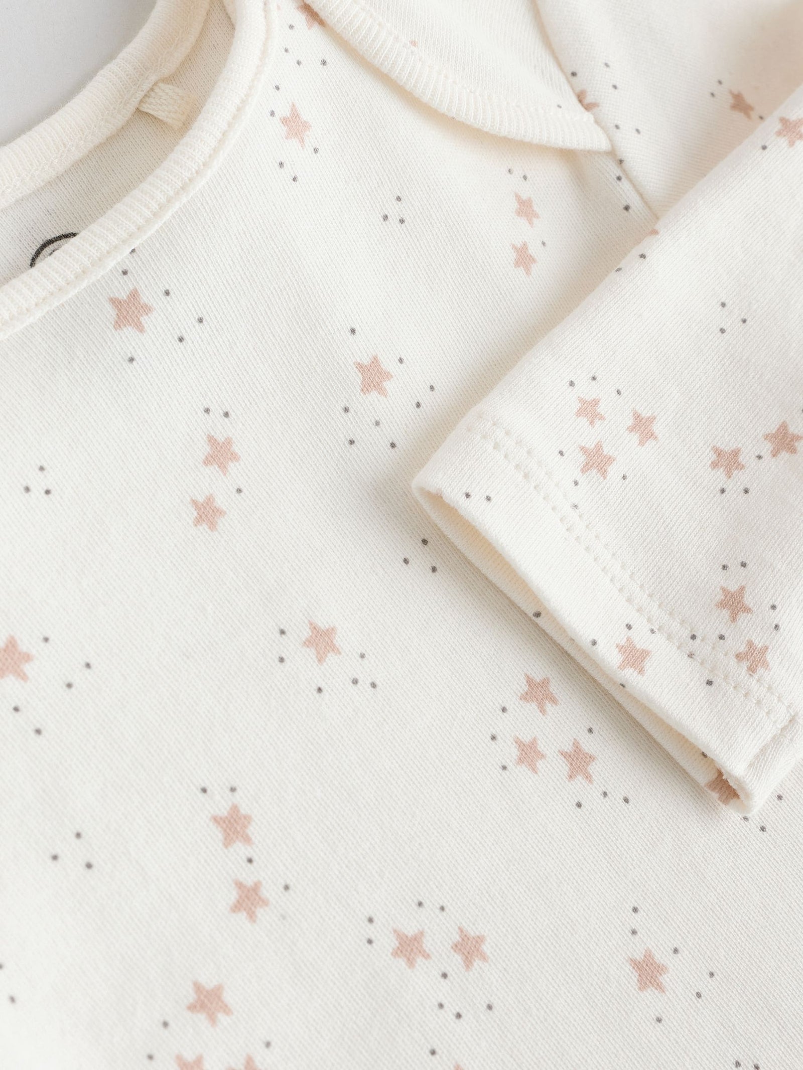 Neutral 100% Cotton Long Sleeve Baby Bodysuits 5 Pack