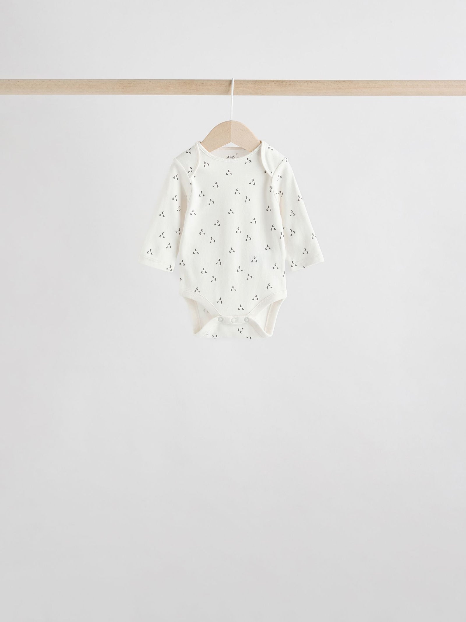 Neutral 100% Cotton Long Sleeve Baby Bodysuits 5 Pack