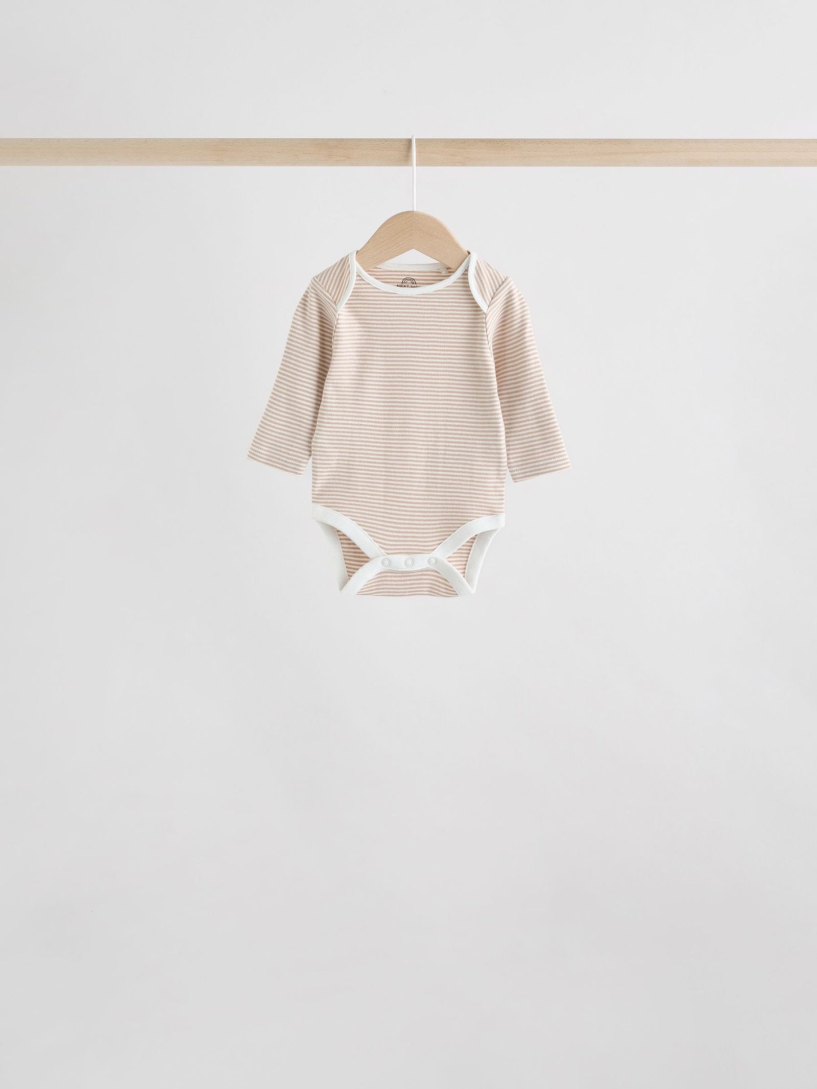 Neutral 100% Cotton Long Sleeve Baby Bodysuits 5 Pack