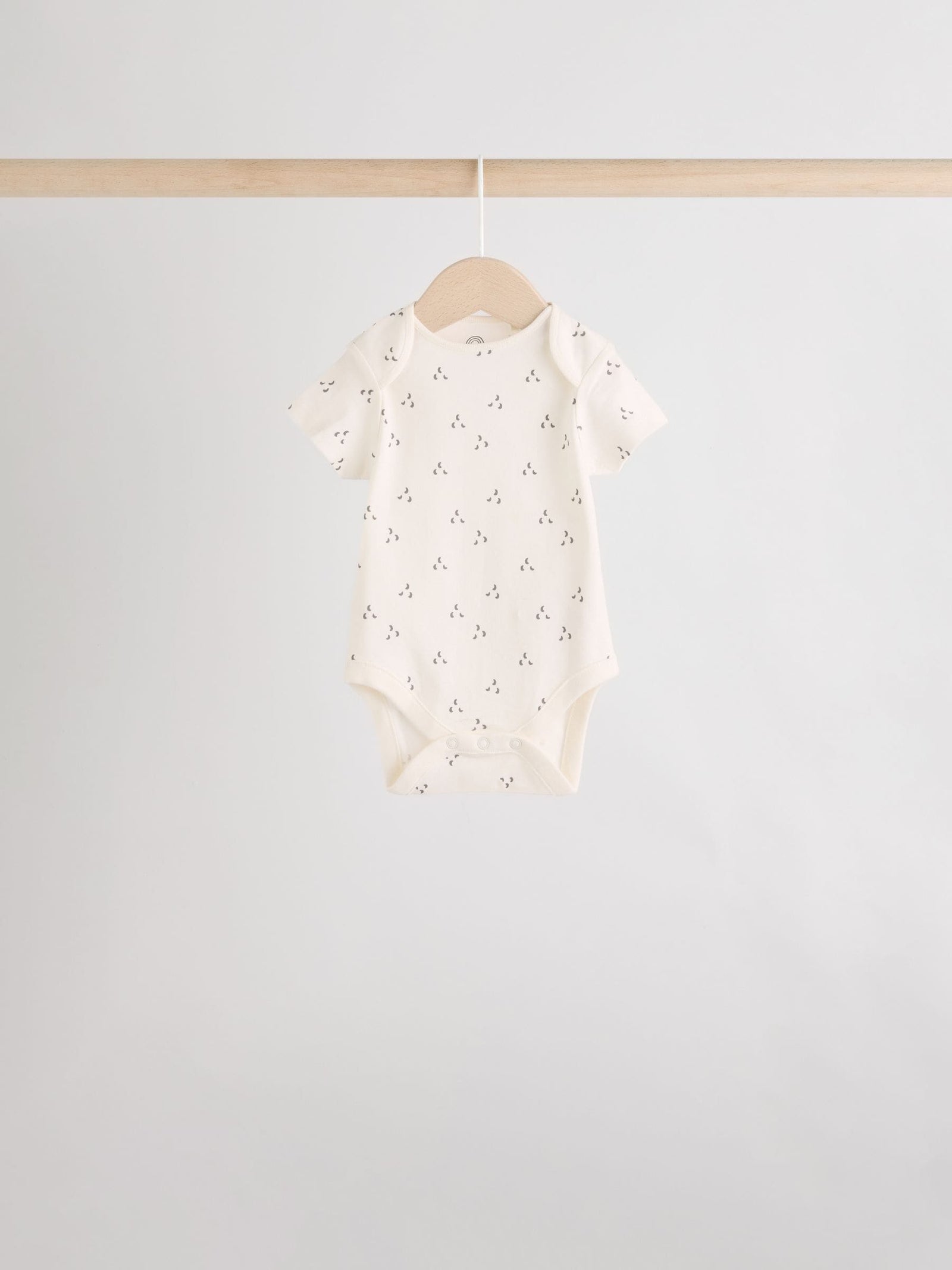 Neutral 100% Cotton Short Sleeve Baby Bodysuits 5 Pack