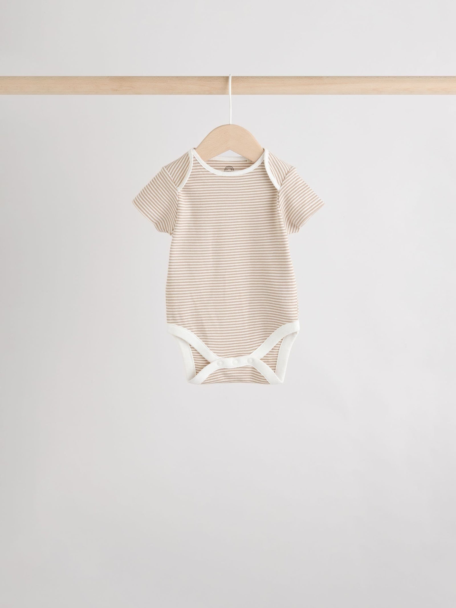 Neutral 100% Cotton Short Sleeve Baby Bodysuits 5 Pack