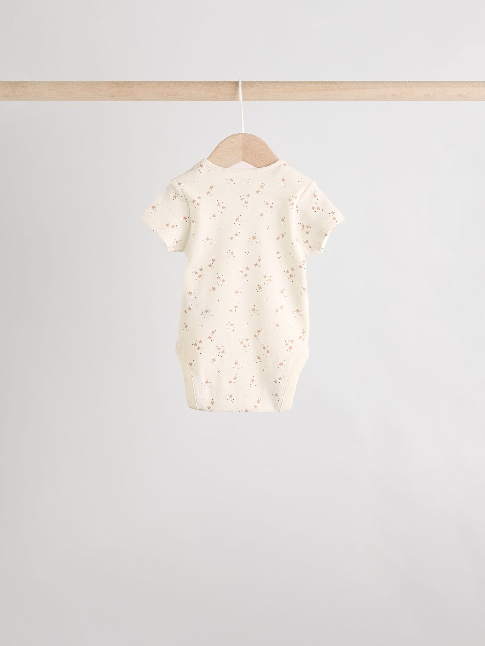 Neutral 100% Cotton Short Sleeve Baby Bodysuits 5 Pack