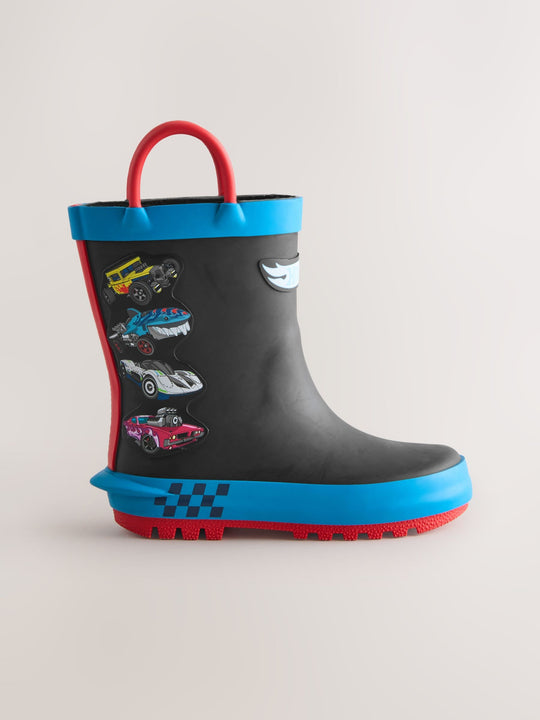 Black Hot Wheels Handle Pull On Wellies