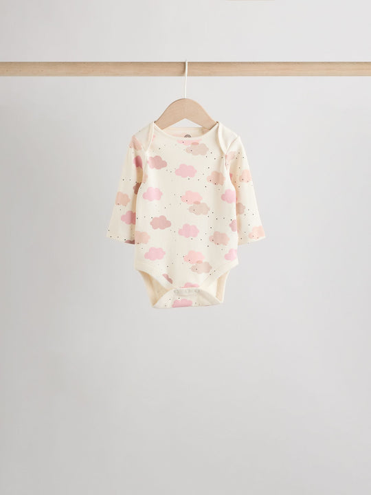Pink Baby Long Sleeve Bodysuits 5 Pack