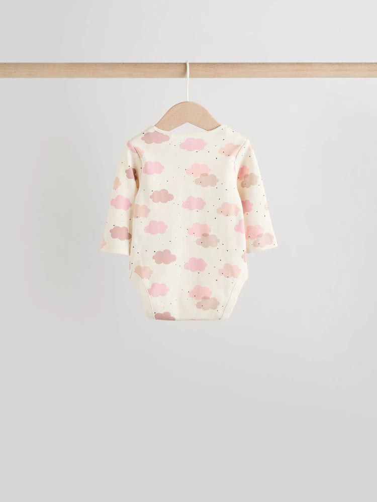 Pink Baby Long Sleeve Bodysuits 5 Pack
