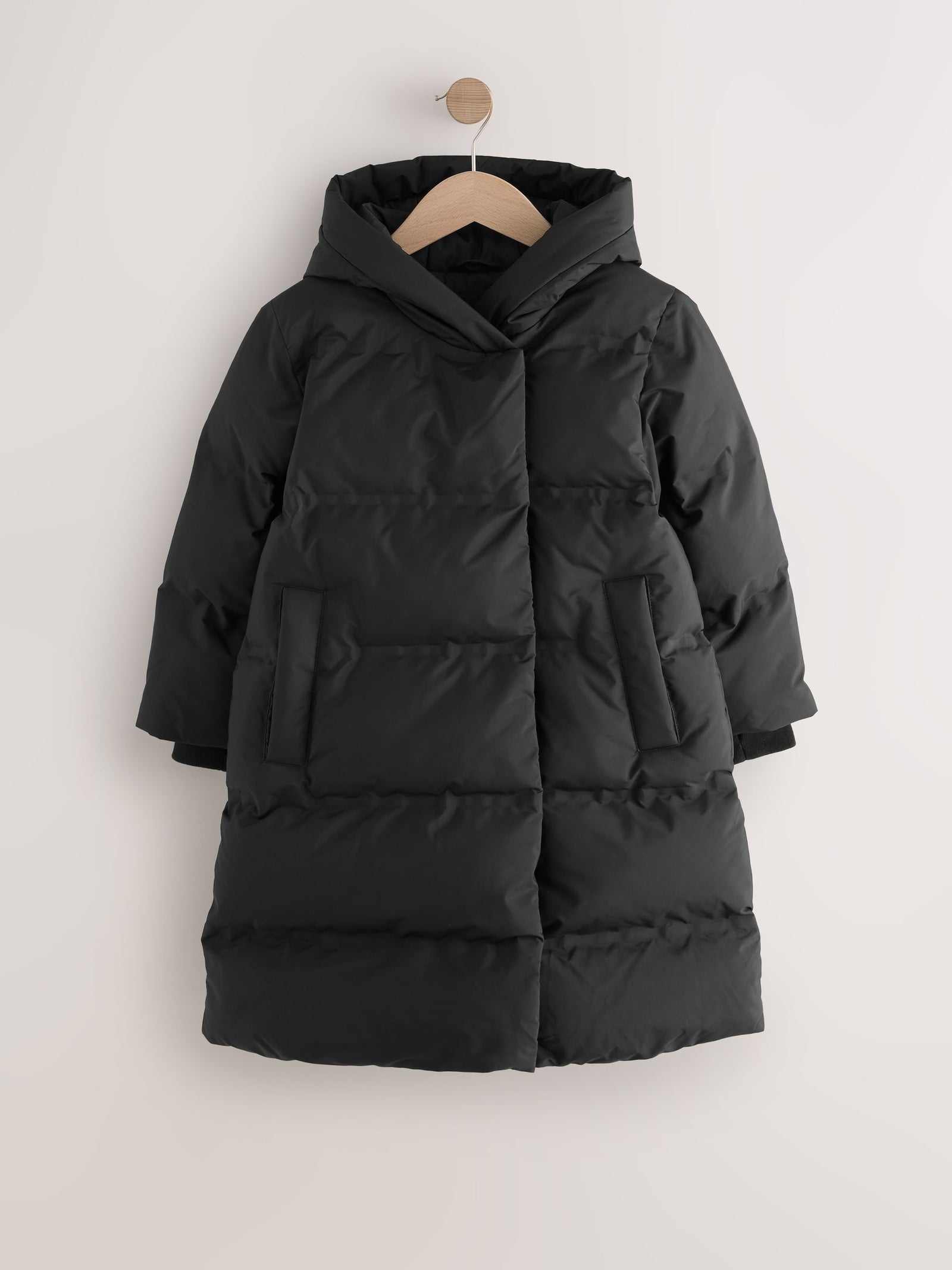 Black Waterproof Faux Fur Lined Padded Coat (3-16yrs)