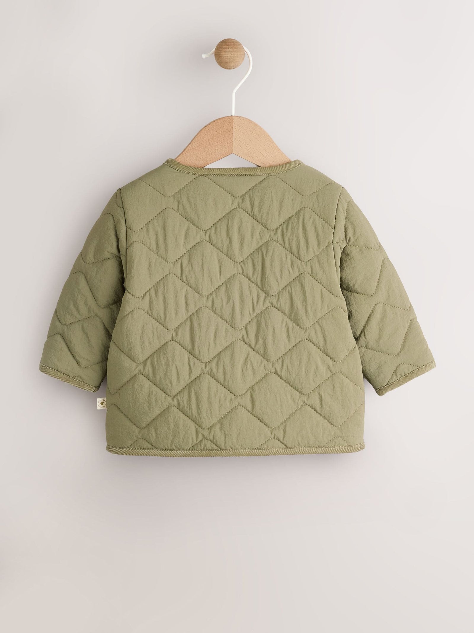 Khaki Green Nylon Quilted Baby Jacket (0mths-2yrs)