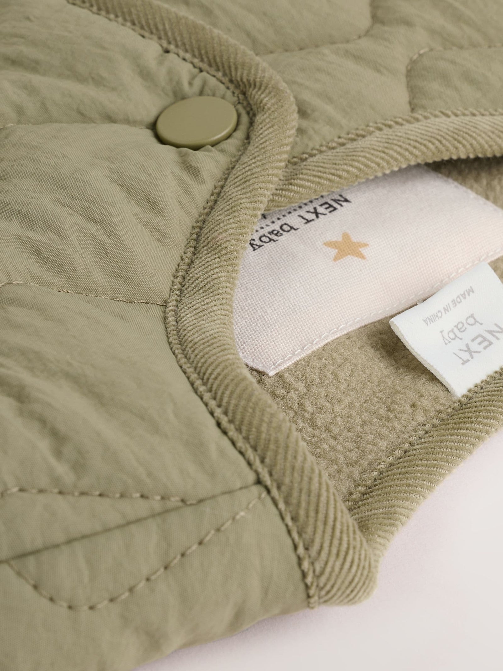 Khaki Green Nylon Quilted Baby Jacket (0mths-2yrs)