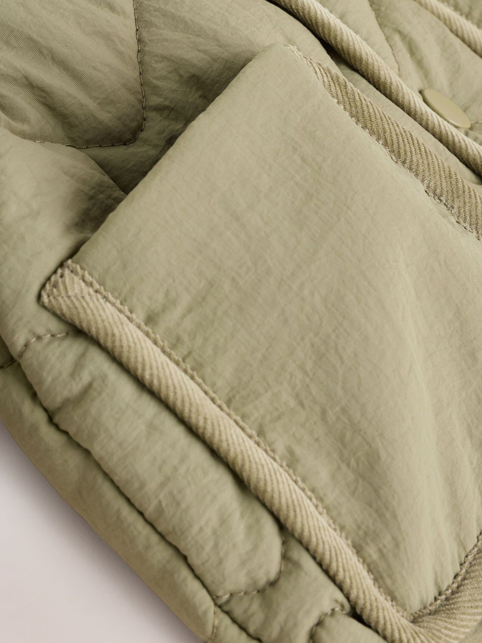 Khaki Green Nylon Quilted Baby Jacket (0mths-2yrs)