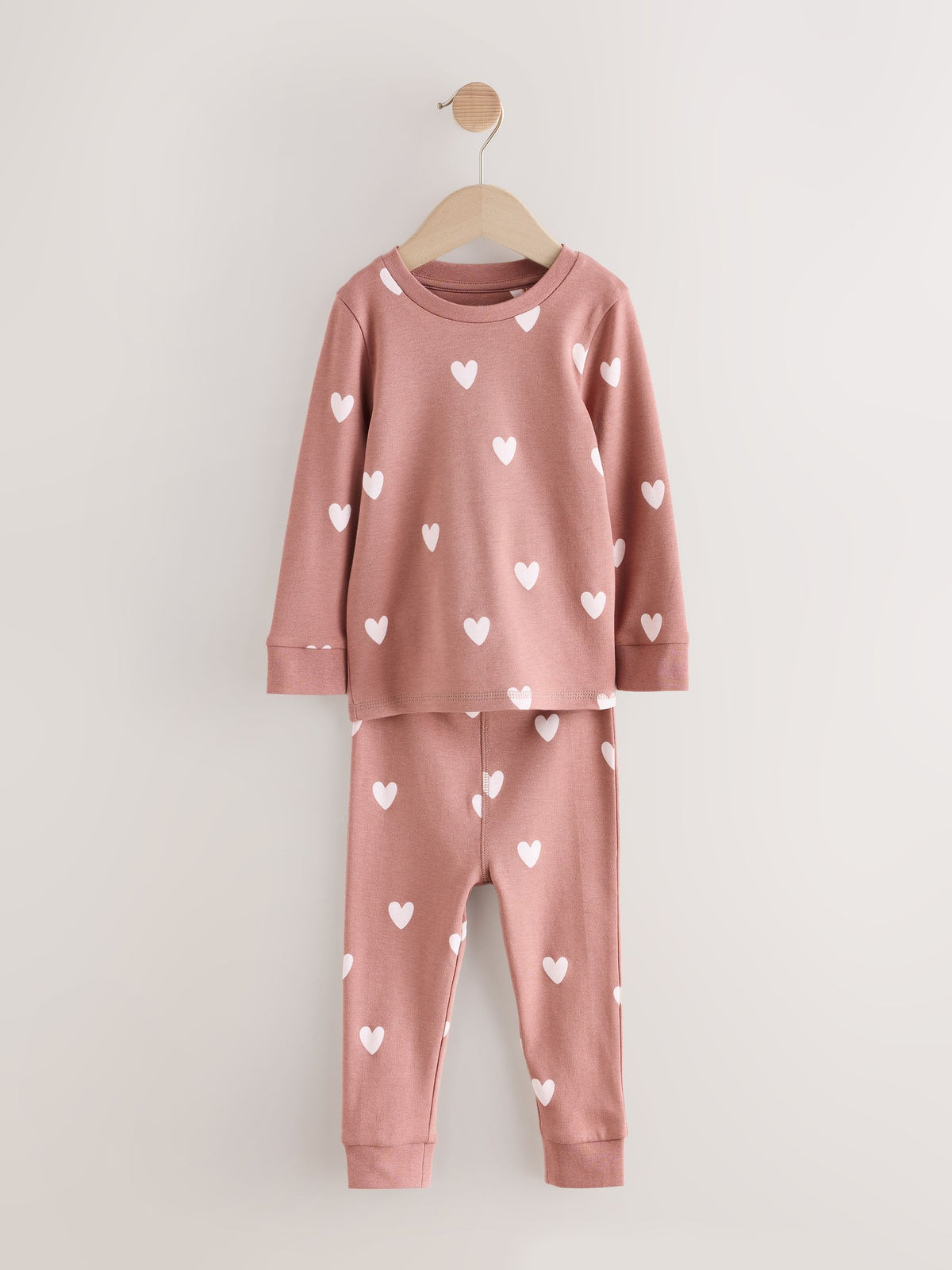 Ecru/Brown Bow Print Snuggle Pyjamas 3 Pack (9mths-12yrs)