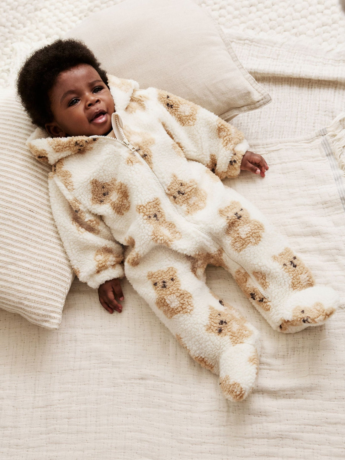 Natural Bear Borg All Over Printed Baby Pramsuit (0-18mths)