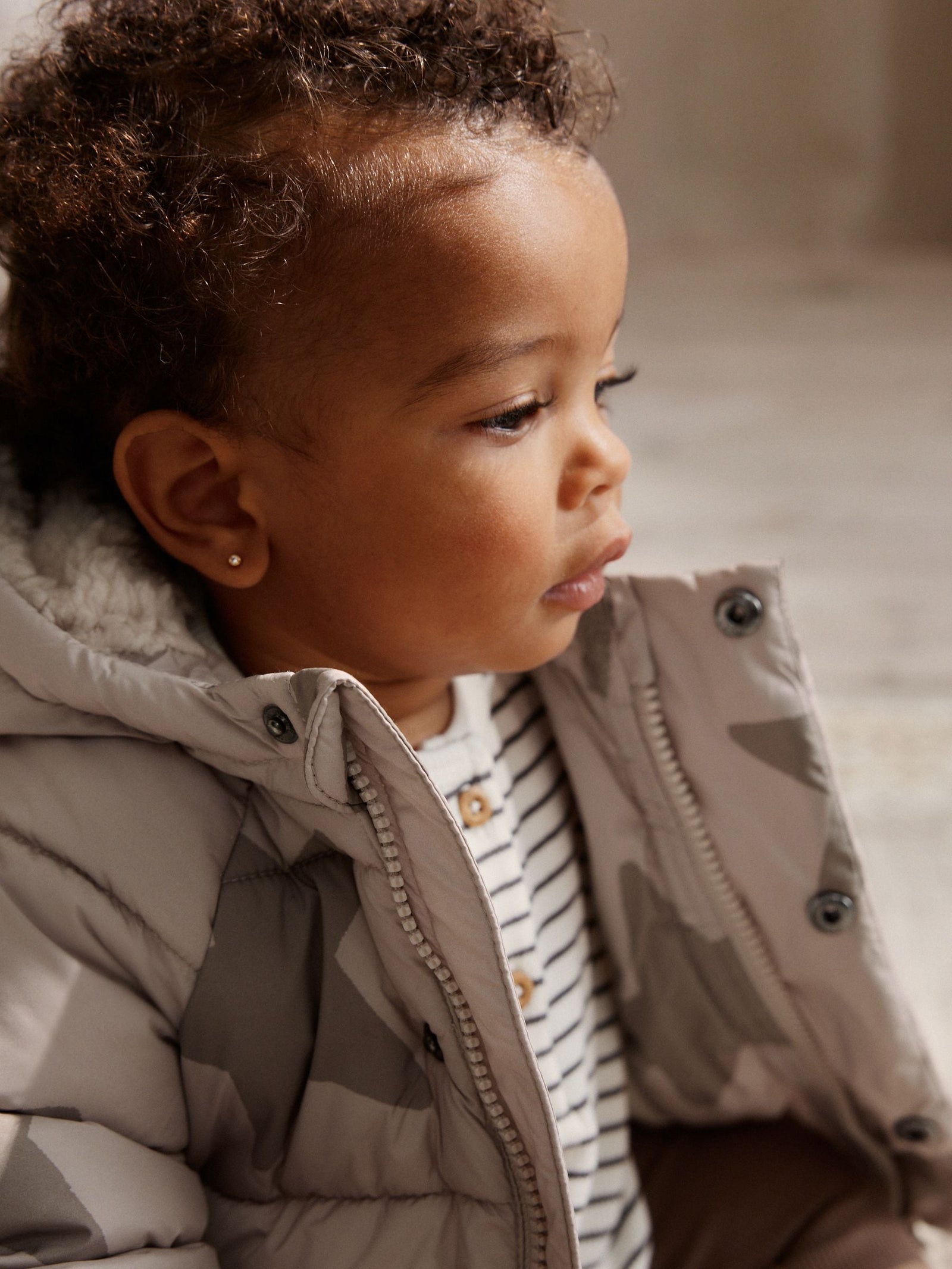 Natural Star All Over Printed Baby Puffer Jacket (0mths-2yrs)