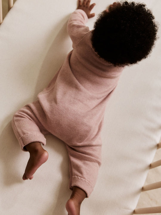 Pink Baby Knitted Romper (0mths-3yrs)