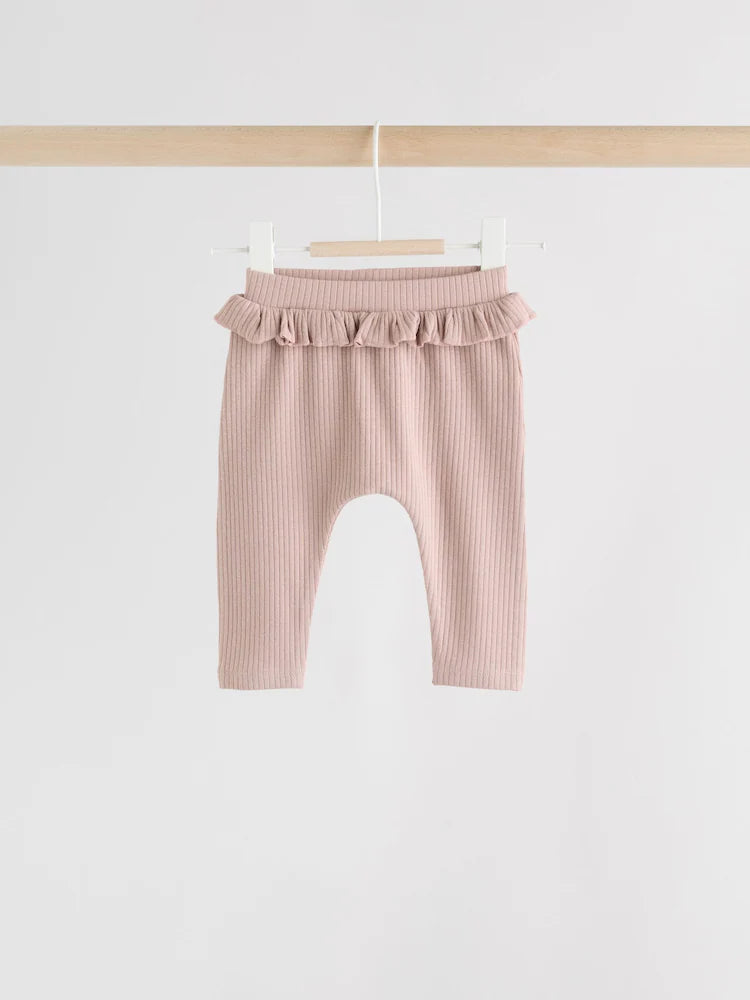 Purple/Yellow/Cream Ditsy Baby Leggings 4 Pack (0mths-2yrs)