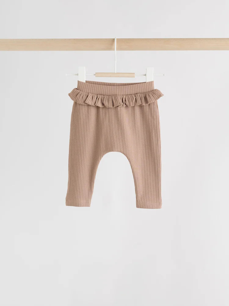 Purple/Yellow/Cream Ditsy Baby Leggings 4 Pack (0mths-2yrs)