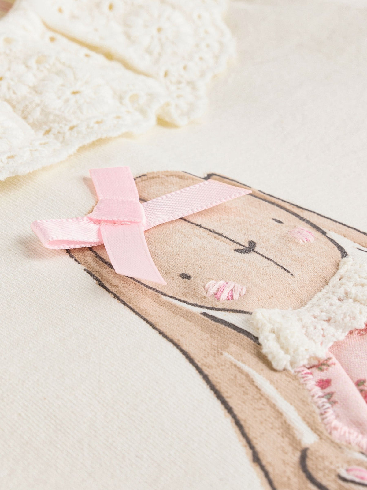 White/Pink/Bunny/Floral Baby Long Sleeve Top and Leggings Set (0mths-2yrs)