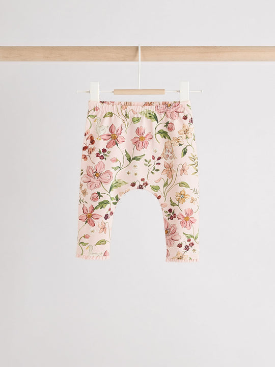 White/Pink/Bunny/Floral Baby Long Sleeve Top and Leggings Set (0mths-2yrs)