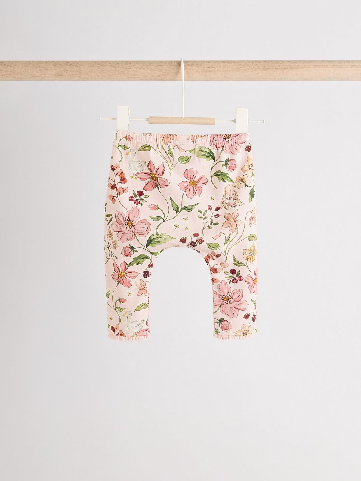 White/Pink/Bunny/Floral Baby Long Sleeve Top and Leggings Set (0mths-2yrs)