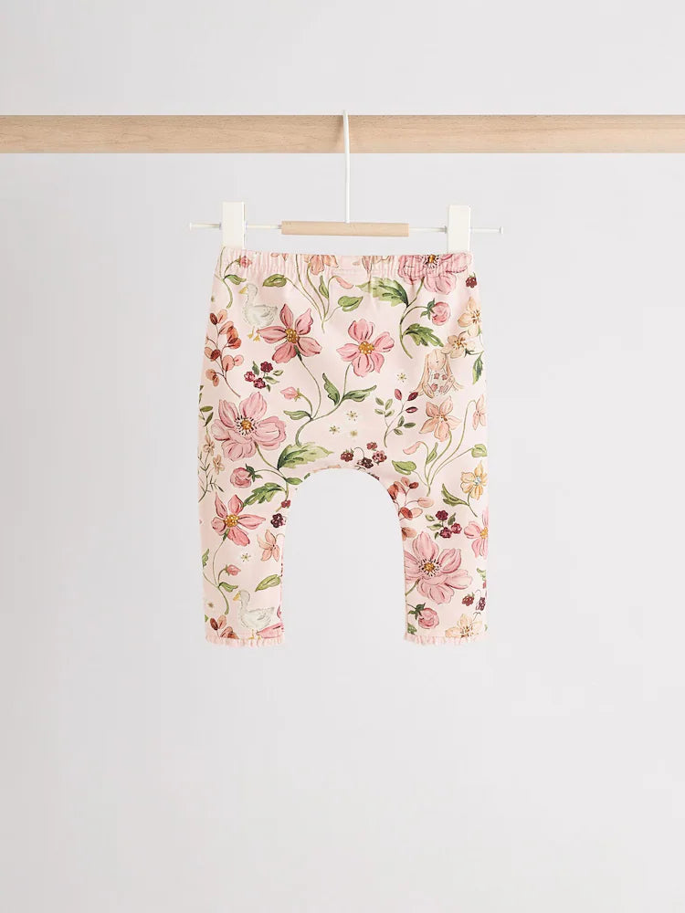 White/Pink/Bunny/Floral Baby Long Sleeve Top and Leggings Set (0mths-2yrs)