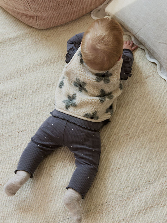 Grey Floral Baby Long Sleeve Top and Leggings with Gilet Set 3 Piece (0mths-2yrs)