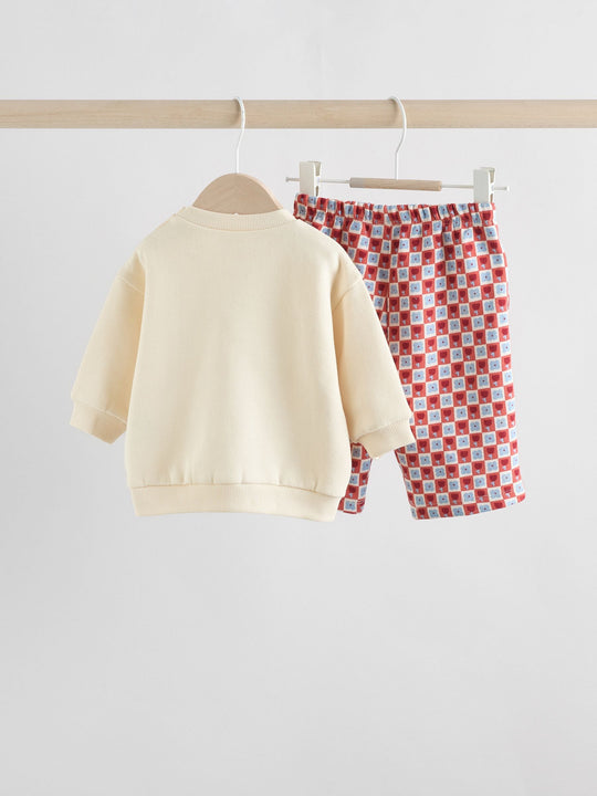 Ecru Baby Sweatshirt and Trousers Set  2 Piece (0mths-2yrs)