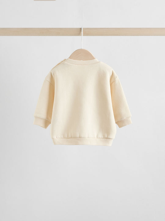 Ecru Baby Sweatshirt and Trousers Set  2 Piece (0mths-2yrs)