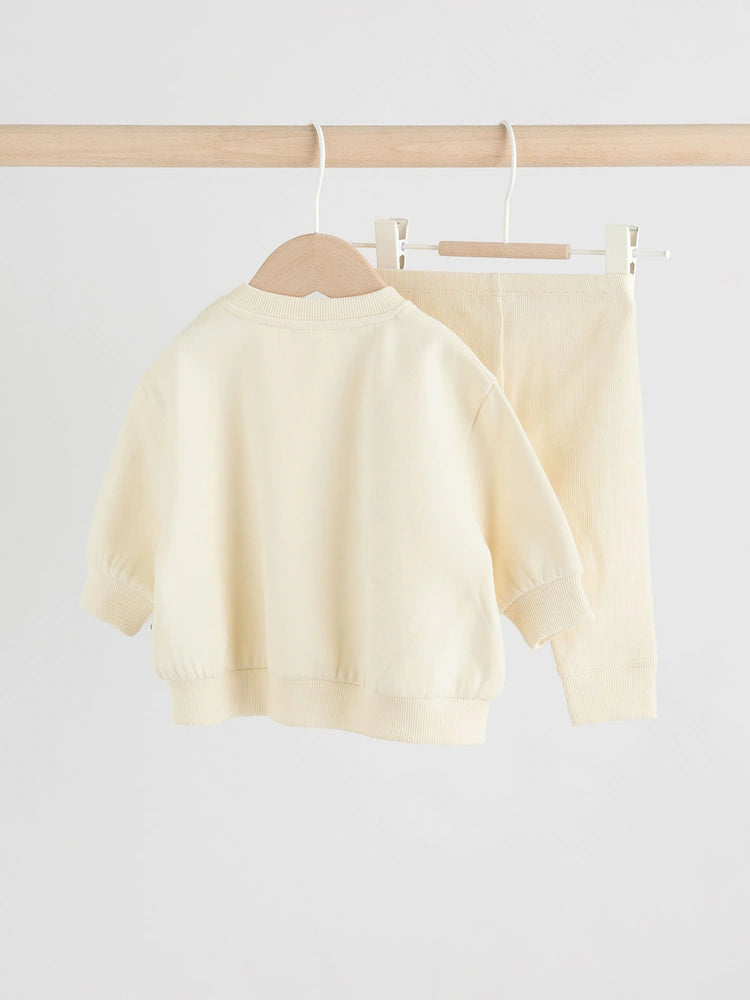 Cream Baby Sweater and Leggings Set 2 Piece (0mths-2yrs)