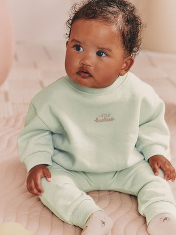 Sage Green Baby Sweater and Joggers 2 Piece Set (0mths-2yrs)