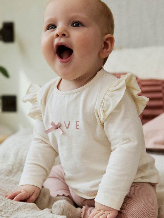 Pink/Cream Baby Fur Gilet, Top and Leggings 3 Piece Set (0mths-2yrs)