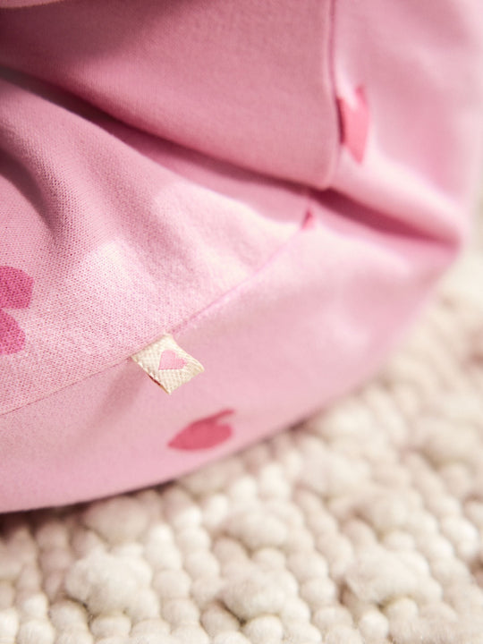 Pink Heart Printed Jersey Baby Romper (0mths-3yrs)