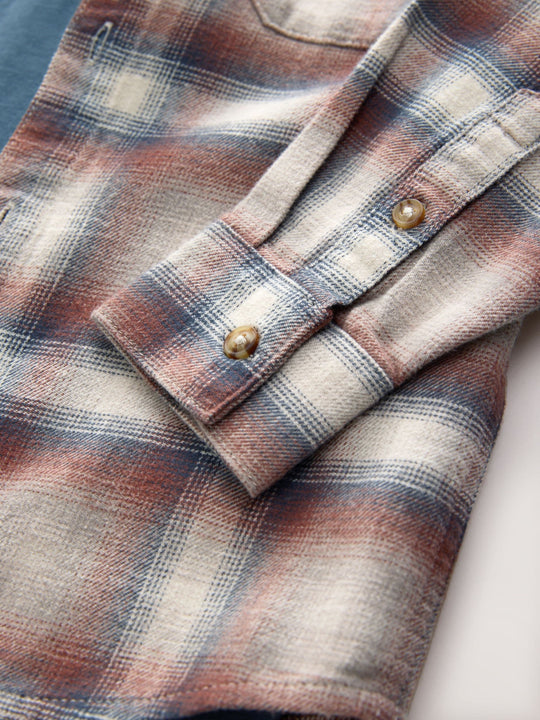 Rust Brown Long Sleeve Check Shirt and T-Shirt Set 2 Piece (3-16yrs)