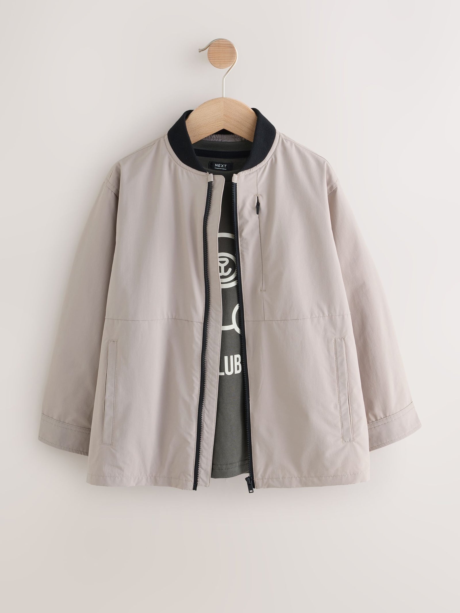 Taupe Bomber Shacket and T-Shirt Set 2 Piece (3mths-7yrs)