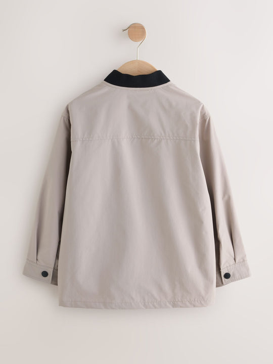 Taupe Bomber Shacket and T-Shirt Set 2 Piece (3mths-7yrs)