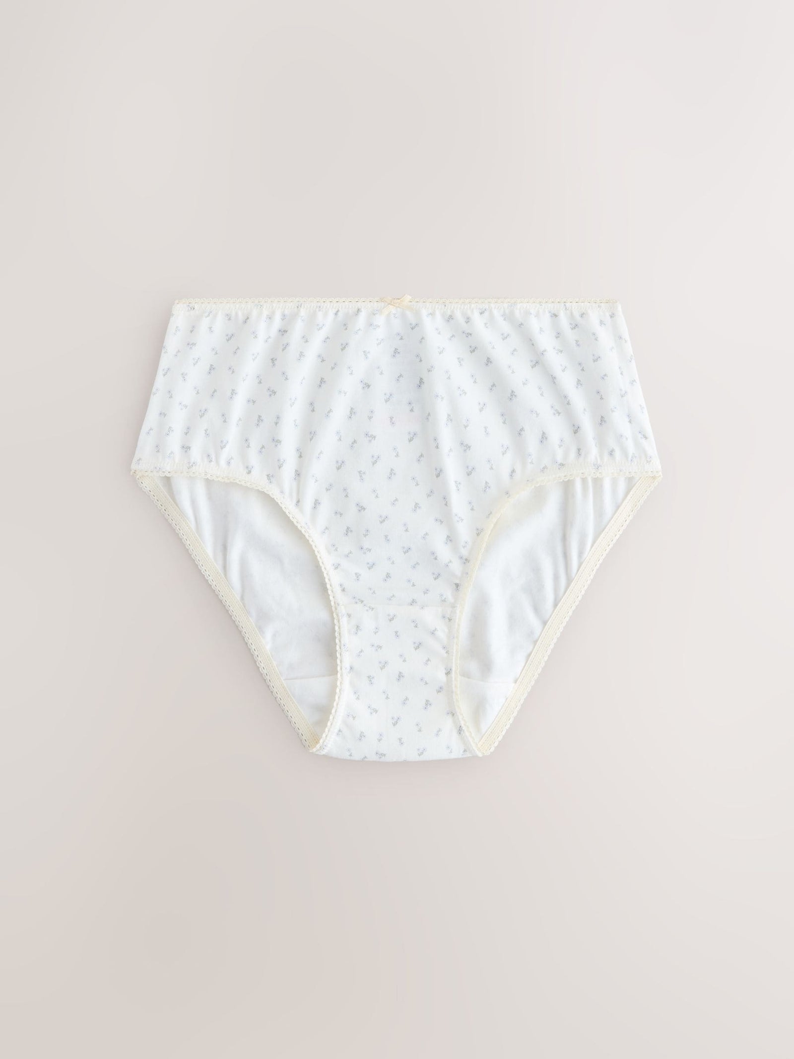 Ecru/Pink Ditsy Print Briefs 5 Pack (1.5-16yrs)