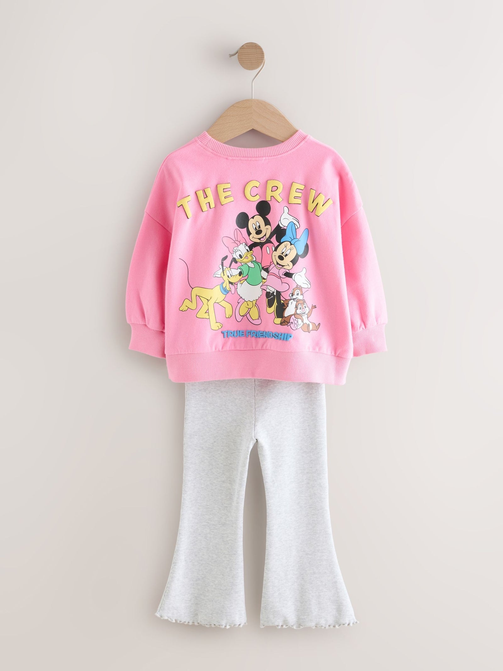 Pink Disney Mickey Mouse and Friends Long Sleeve Top and Flare Set (3mths-7yrs)