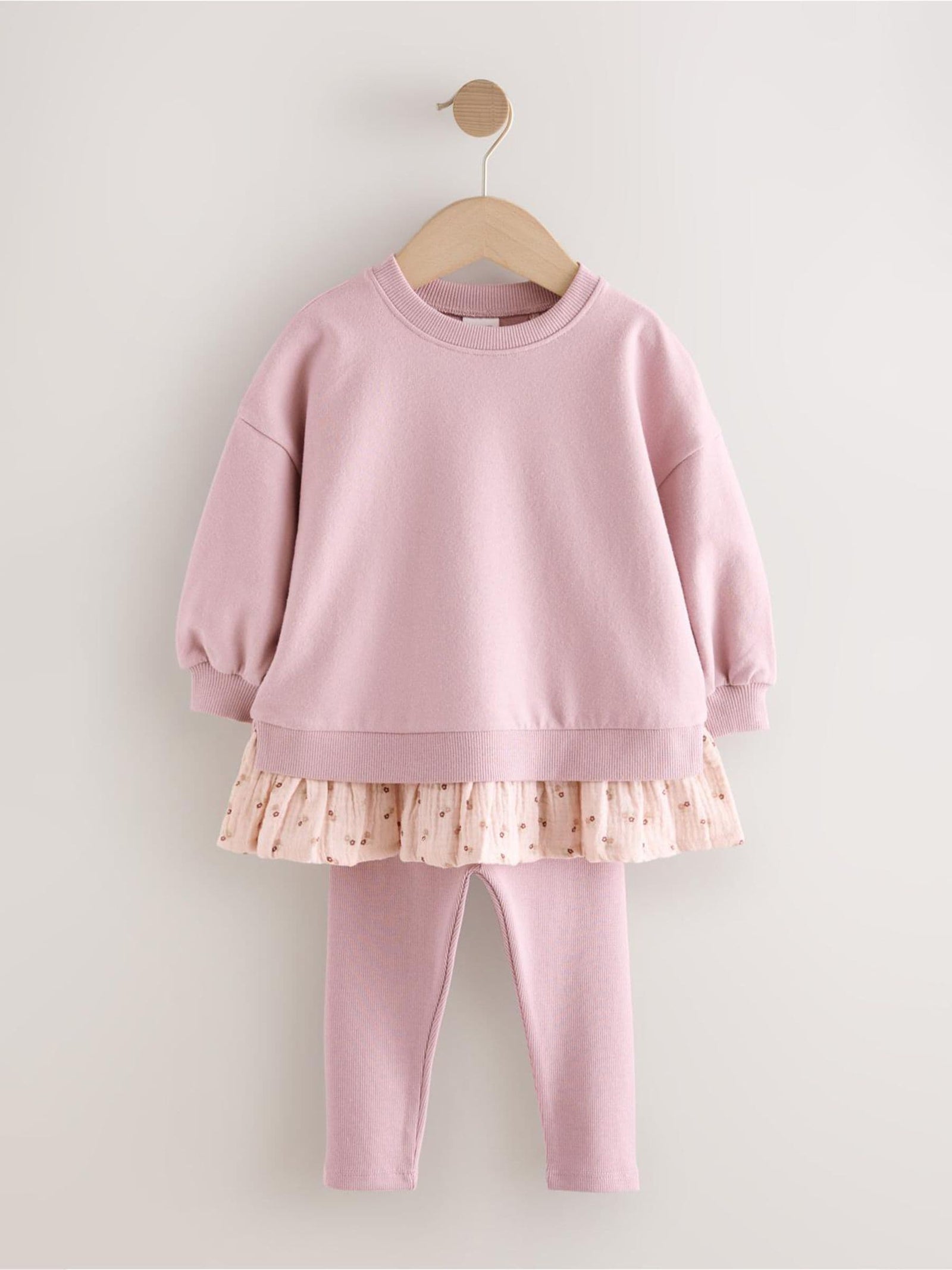 Pink Long Sleeve Top and Leggings Set (3mths-7yrs)