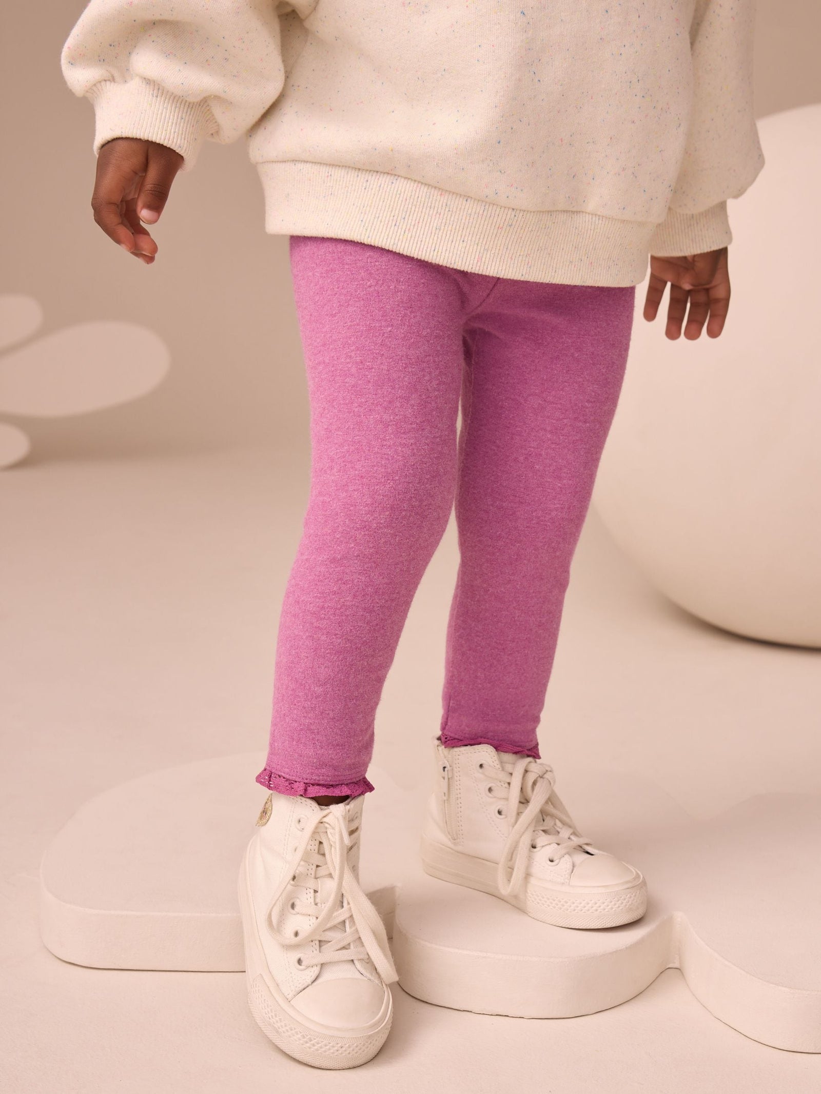 Bright Purple Plain Leggings