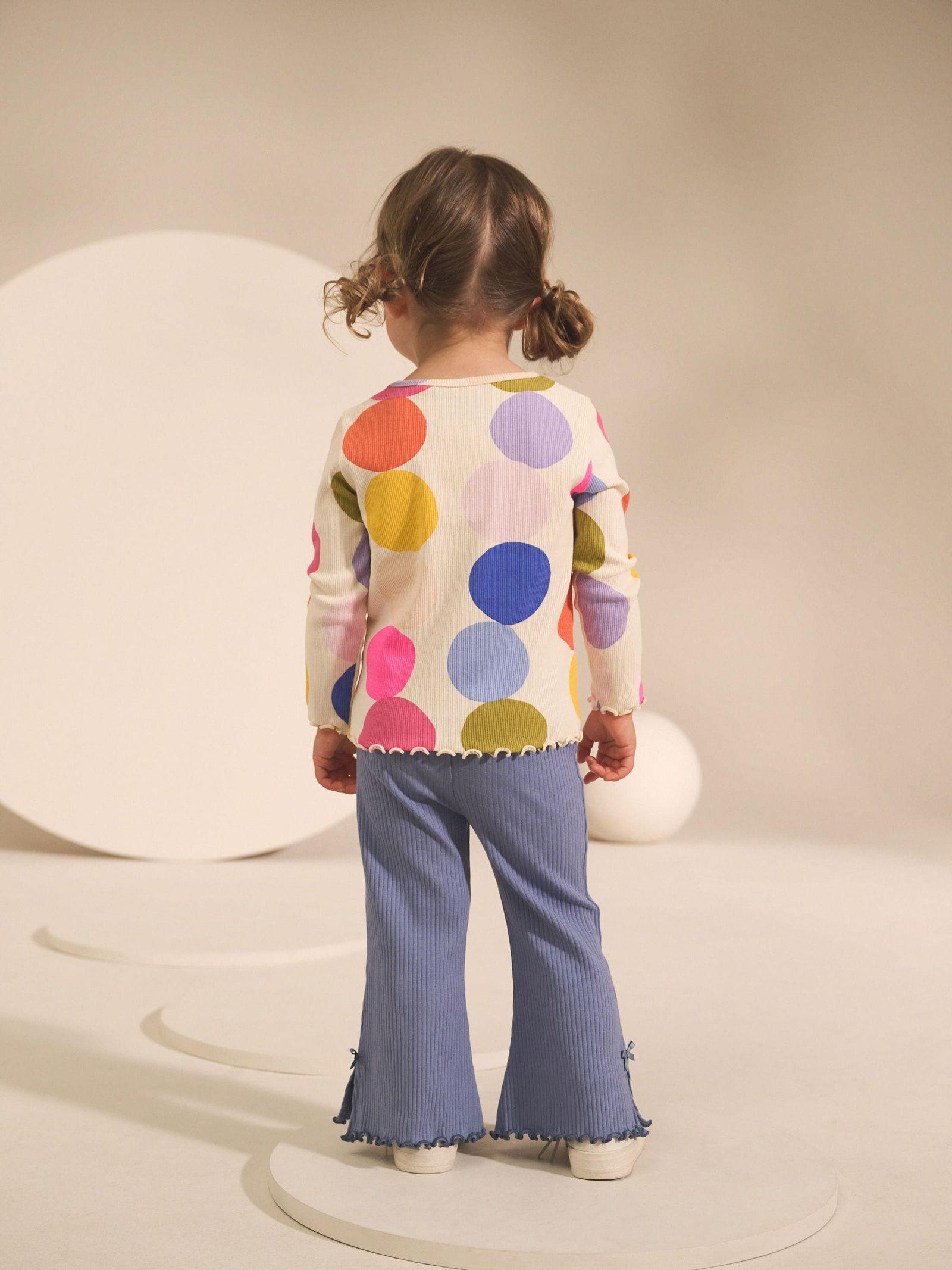 Blue Rib Flare Leggings (3mths-7yrs)