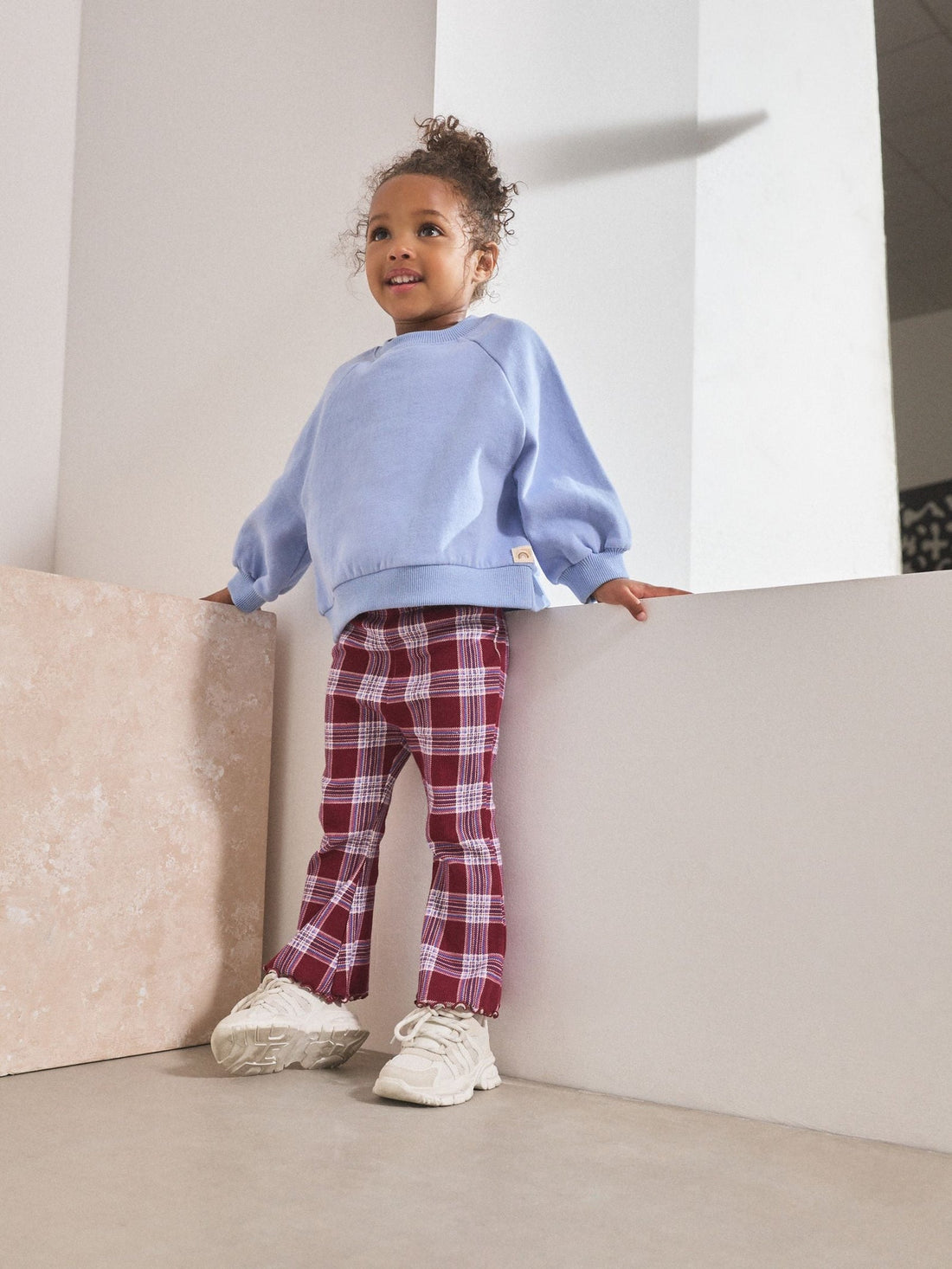 Burgundy Red Rib Flare Leggings (3mths-7yrs)