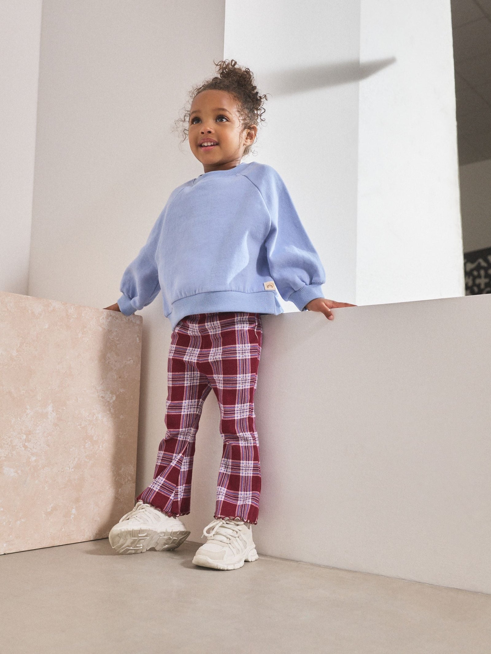 Burgundy Red Rib Flare Leggings (3mths-7yrs)